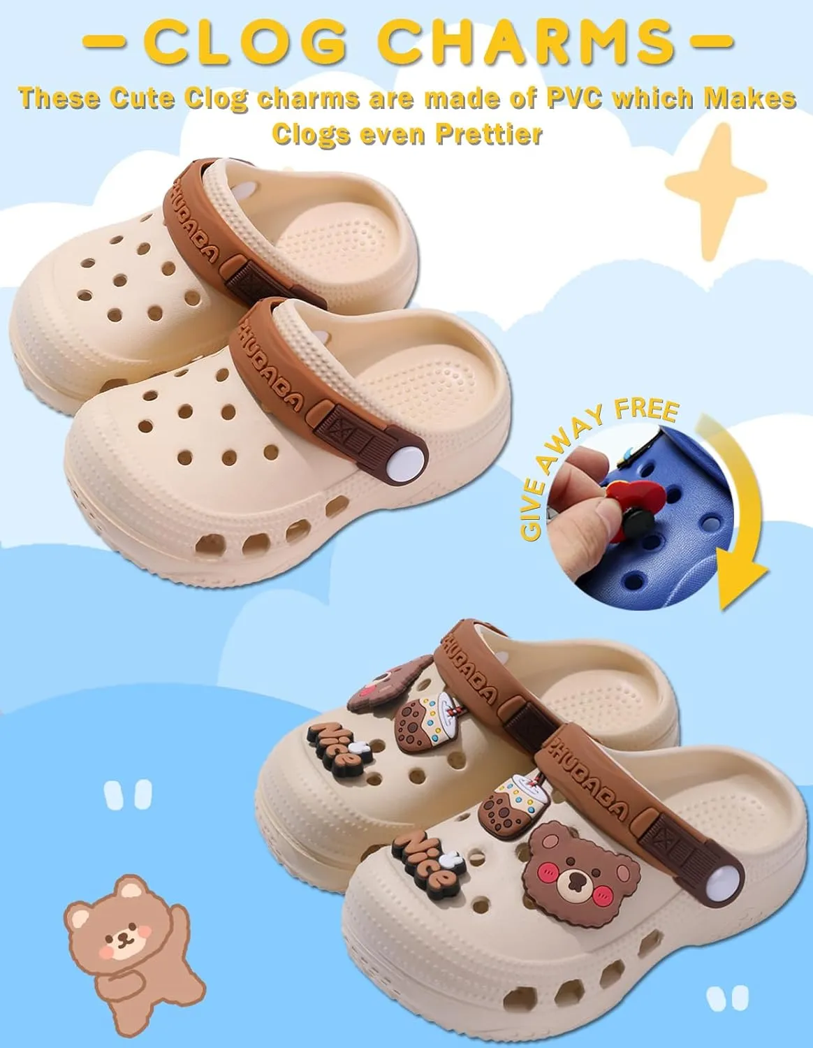 Boys Girls Toddler Clogs Little Kids Slip on Slides Sandals Children Summer Beach Pool Outdoor Water Shoes Shower Slippers