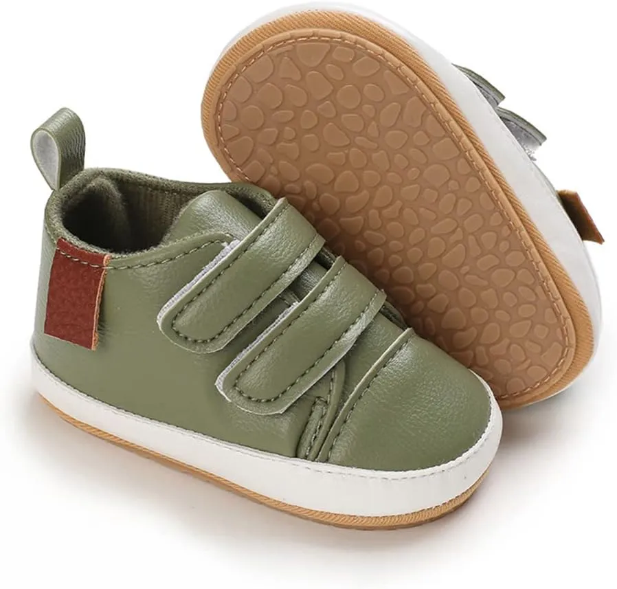 Clowora Baby Boys Girls Shoes Non-Slip Rubber Sole Sneakers Infant First Walking Toddler Crib Shoes Newborn Loafers Flats.