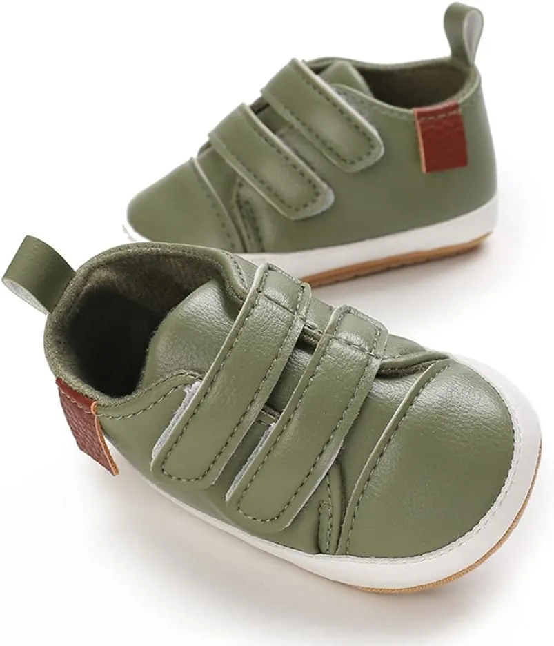 Clowora Baby Boys Girls Shoes Non-Slip Rubber Sole Sneakers Infant First Walking Toddler Crib Shoes Newborn Loafers Flats.