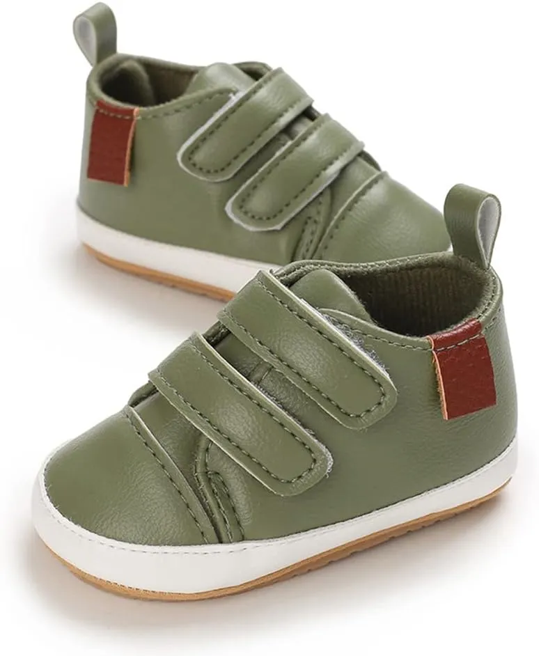 Clowora Baby Boys Girls Shoes Non-Slip Rubber Sole Sneakers Infant First Walking Toddler Crib Shoes Newborn Loafers Flats.