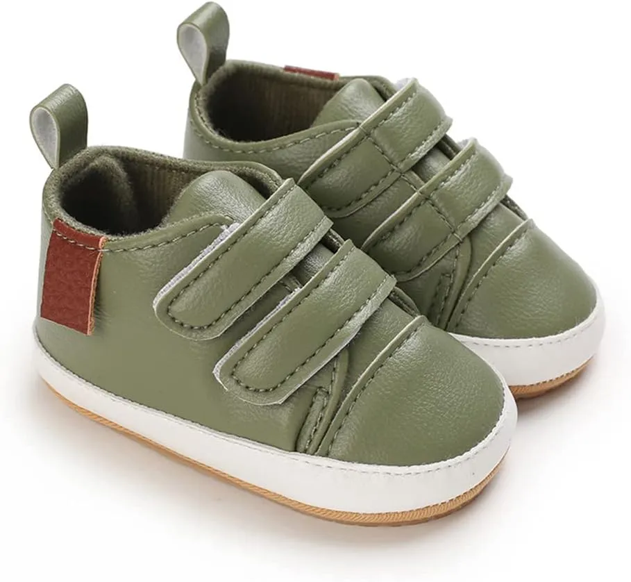 Clowora Baby Boys Girls Shoes Non-Slip Rubber Sole Sneakers Infant First Walking Toddler Crib Shoes Newborn Loafers Flats.