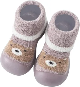 First Walking Shoes Baby Shoes Boys Girls Non Slip Soft Sole Sneakers Lightweight Infant Slip-On Sneakers