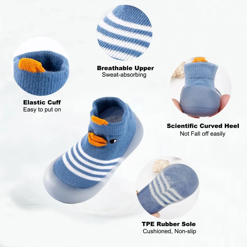 HOWELL Baby Toddler Sock Shoes Infant First Walking Shoes Indoor Anti-Slip Slippers for Baby Girls Boys