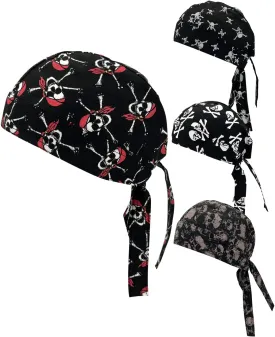 JHYWELL Cotton Dew Beanie Skull Cap Helmet Liner Doo Rag Bandana Welder Welding Sweat Do Rags for Men and Women