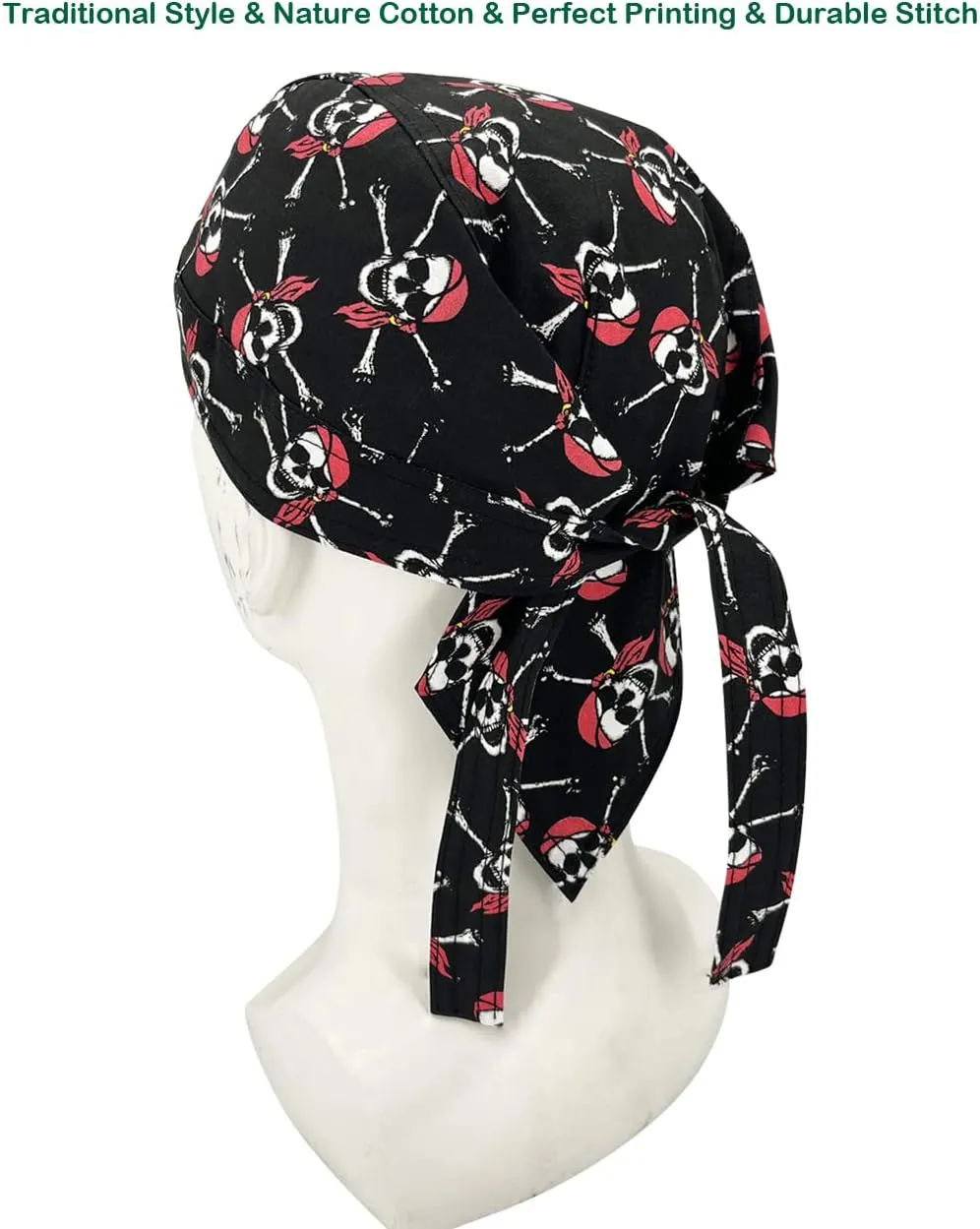 JHYWELL Cotton Dew Beanie Skull Cap Helmet Liner Doo Rag Bandana Welder Welding Sweat Do Rags for Men and Women