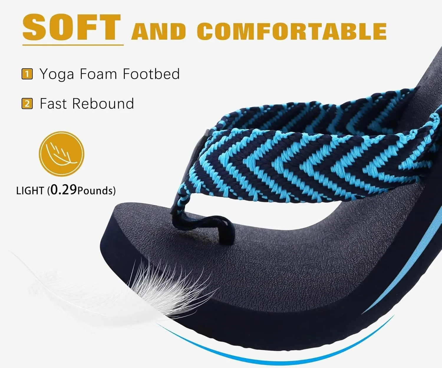 KuaiLu Men's Leather Flip Flops Arch Support Summer Beach Pool Water Thong Sandals Waterproof Rubber Walking Shoes