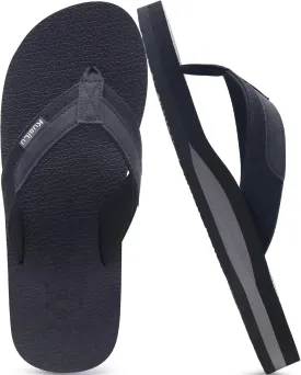 KuaiLu Men's Yoga Mat Leather Flip Flops with Arch Support Comfortable Cushion Walking Thong Sandals Slip On Indoor Outdoor