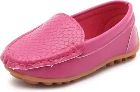 LONSOEN Toddler Little Kid Boys Girls Soft Slip On Loafers Dress Flat Shoes