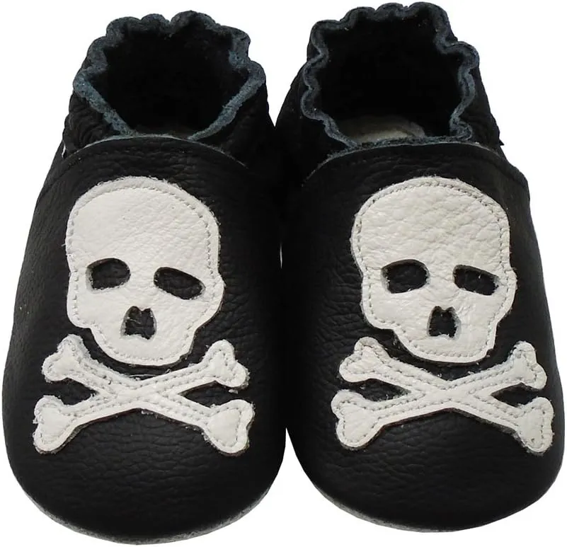 Mejale Baby Shoes Soft Sole Leather Moccasins Cartoon Butterfly Infant Toddler First Walker Slippers
