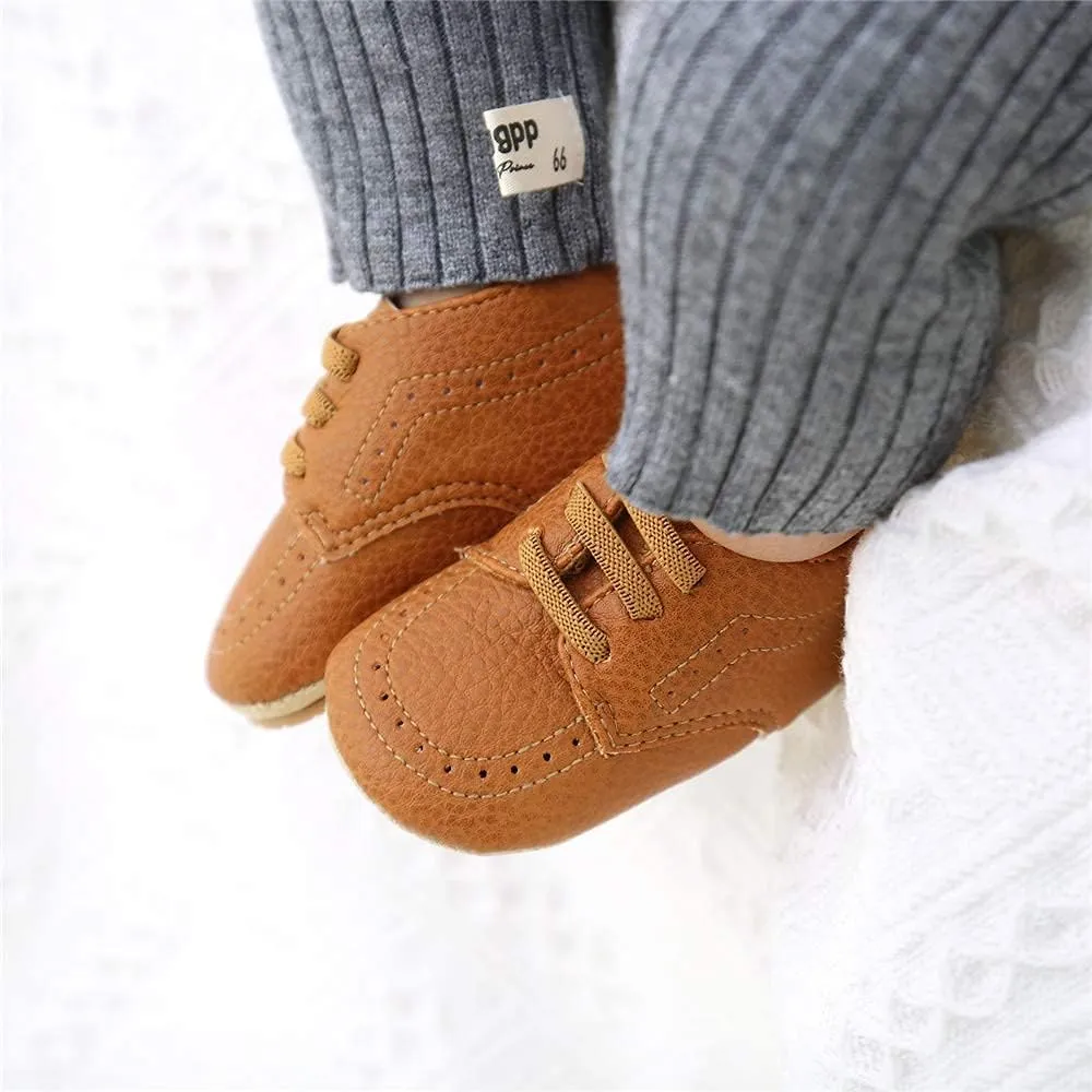 Miamooi Infant Baby Boys Girls Loafers Classic PU Leather Wedding Dress Shoes Toddler Brogue Formal Flat Lazy Crib Oxford First Walking Christening Shoe