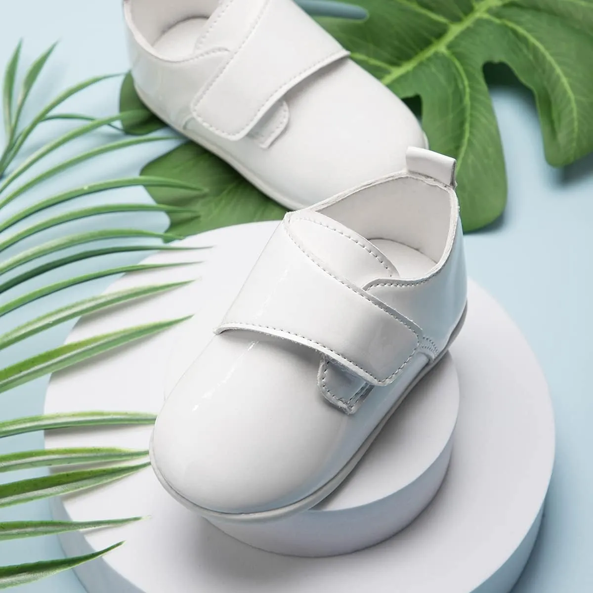 ohsofy Infant Baby Boy Oxford Shoes PU Leather Loafers Rubber and Soft Sole Wedding Dress Shoes Toddler Girl Baby Walking Shoes