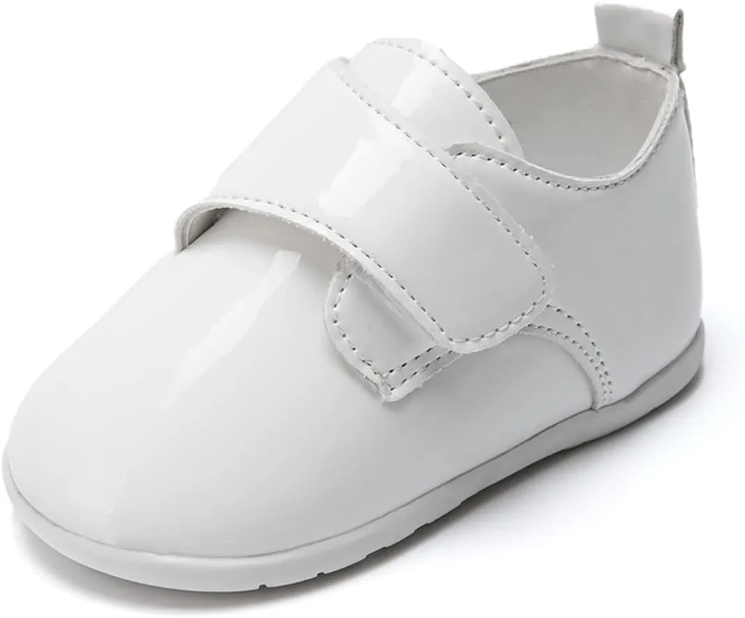 ohsofy Infant Baby Boy Oxford Shoes PU Leather Loafers Rubber and Soft Sole Wedding Dress Shoes Toddler Girl Baby Walking Shoes