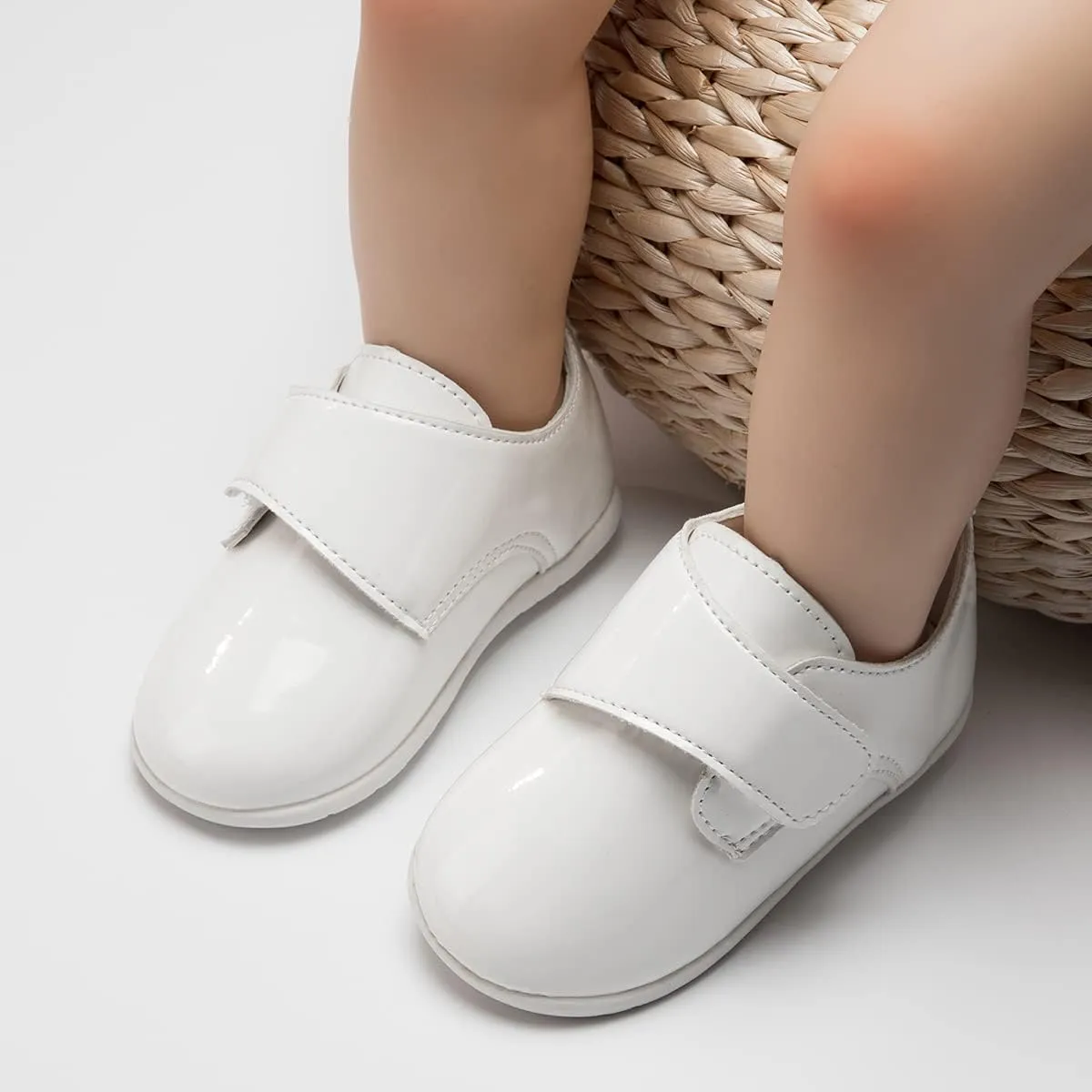 ohsofy Infant Baby Boy Oxford Shoes PU Leather Loafers Rubber and Soft Sole Wedding Dress Shoes Toddler Girl Baby Walking Shoes