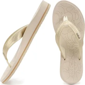 ONCAI Women's Flip Flops Comfortable Summer Beach Thong Sandals for Women with Cushion Walking Arch Support Yoga Mat Indoor Outdoor Soles