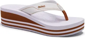 ONCAI Womens Platform Flip Flops Trendy Dressy Womans Summer Sandals with Comfortable Flatform Arch Support Walking Outdoor Rubber Soles (US Size 5-11)