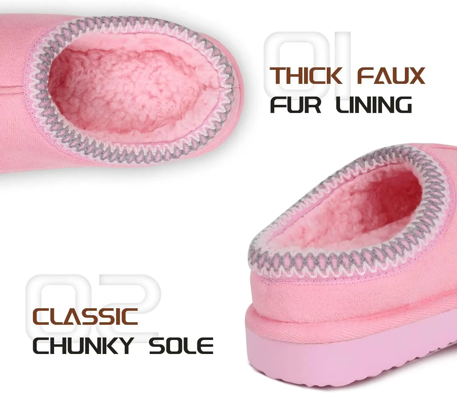 OOW Slippers for Women Indoor and Outdoor Fuzzy Slippers Womens House Shoes