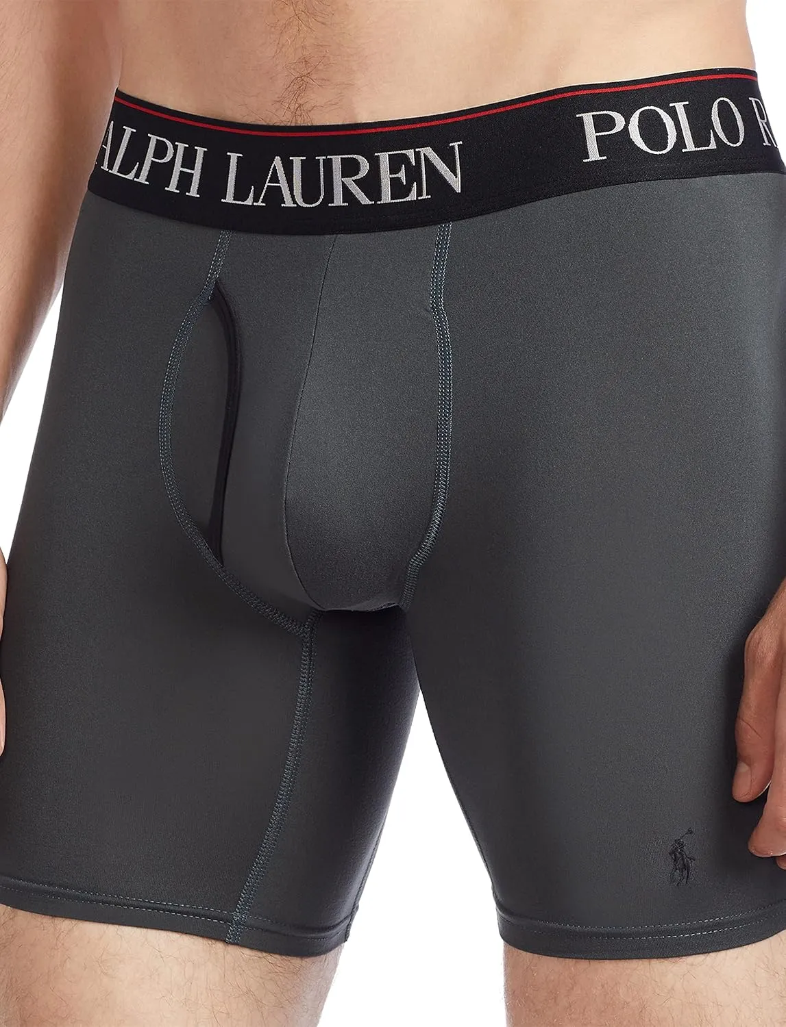 POLO RALPH LAUREN Men's 4D Flex Cooling Microfiber Boxer Briefs & Long Leg Boxer Briefs, 3 Pack
