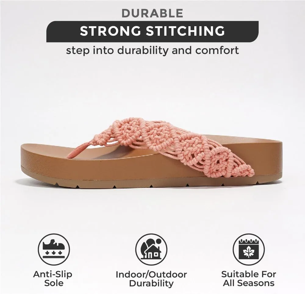 Project Cloud Womens Sandals  Comfortable Crochet Flip Flops for Women with Memory Foam Insole  Lightweight Fashion Sandals for Women 2025  Womens Flip Flops for Summer (Hammock)