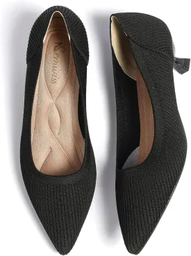 Semwiss Women's Low Heel Classic Pumps Pointed Toe Kitten Heels ShoesComfortable Casual Pumps for Women Dressy