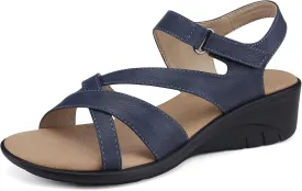 SHIBEVER Wedge Sandals for Women Dressy: Womens Sandals Comfortable - Summer Open Toe Casual Walking Low Wedges