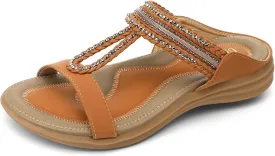 UBFEN Womens Slides Walking Sandals Comfortable Platform Slip On Dressy Summer