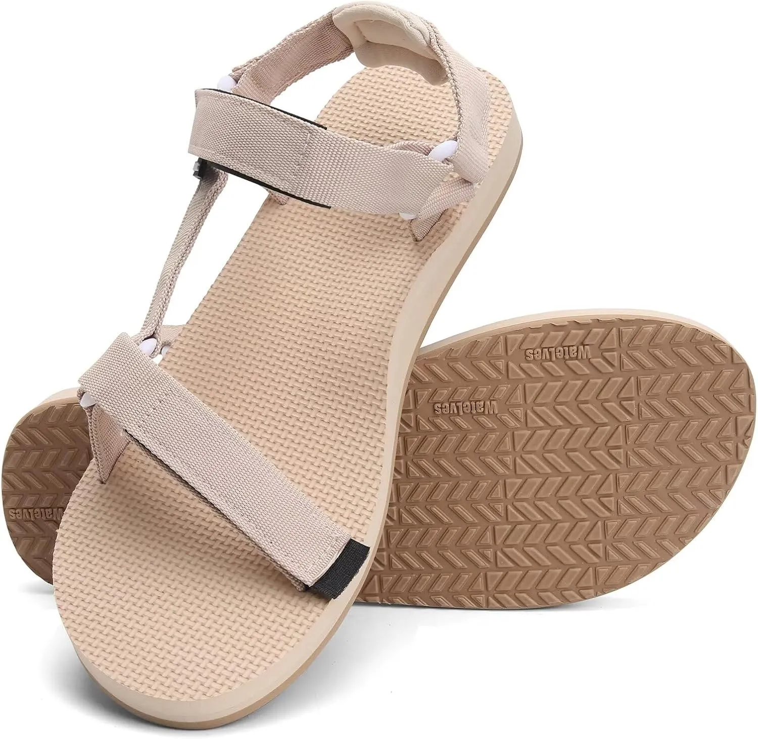 WateLves Womens-Sport-Sandals Outdoor Hiking Sandals with-Arch-Support Comfortable Webbing-Water-Athletic Beach-Sandals for Travel-Walking-Trekking-Camping