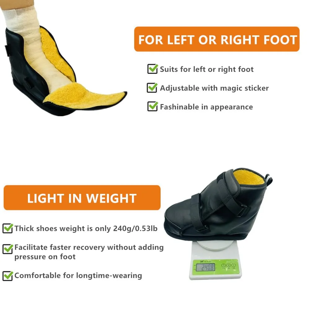 WEEOATAR Medical Boot,Post-op Shoe,Adjustable Walking Shoe with Magic Stickers, Orthopedic Boot Recovery Shoe for Post-surgery,Broken Foot or Toe,Stress Fractures,Bunions,or Hammer(Thin,Black2,XL)