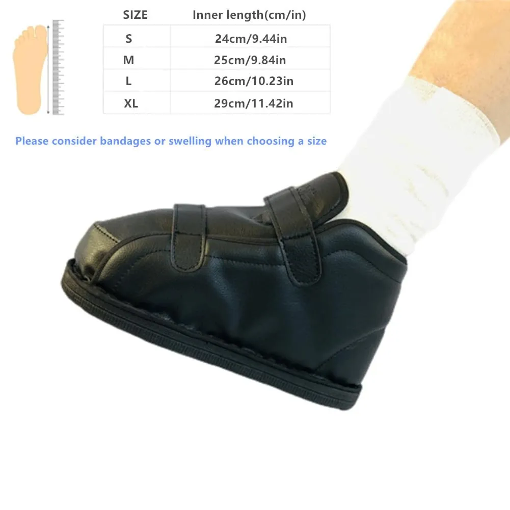 WEEOATAR Medical Boot,Post-op Shoe,Adjustable Walking Shoe with Magic Stickers, Orthopedic Boot Recovery Shoe for Post-surgery,Broken Foot or Toe,Stress Fractures,Bunions,or Hammer(Thin,Black2,XL)