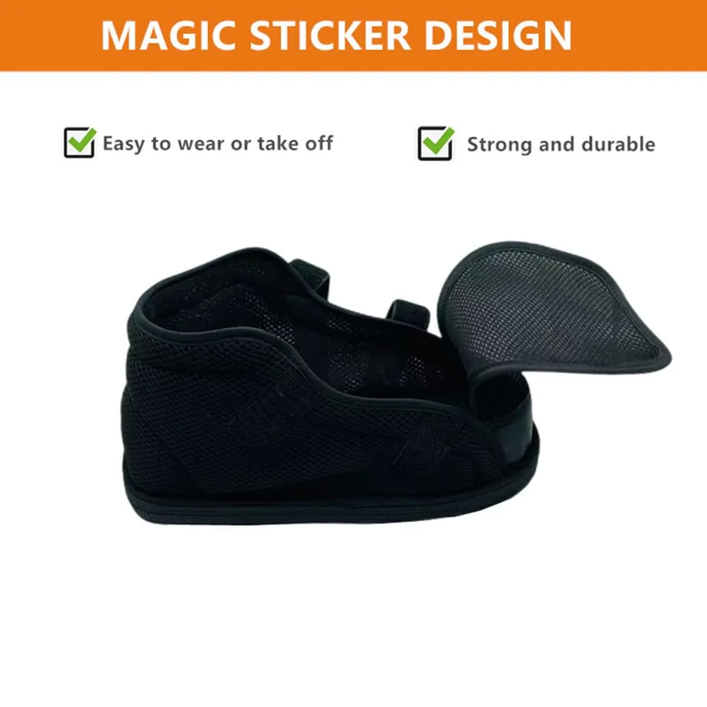 WEEOATAR Medical Boot,Post-op Shoe,Adjustable Walking Shoe with Magic Stickers, Orthopedic Boot Recovery Shoe for Post-surgery,Broken Foot or Toe,Stress Fractures,Bunions,or Hammer(Thin,Black2,XL)