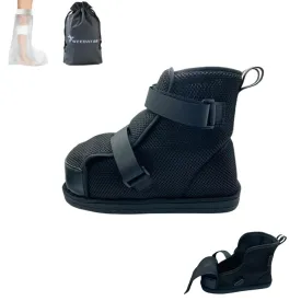 WEEOATAR Medical Boot,Post-op Shoe,Adjustable Walking Shoe with Magic Stickers, Orthopedic Boot Recovery Shoe for Post-surgery,Broken Foot or Toe,Stress Fractures,Bunions,or Hammer(Thin,Black2,XL)