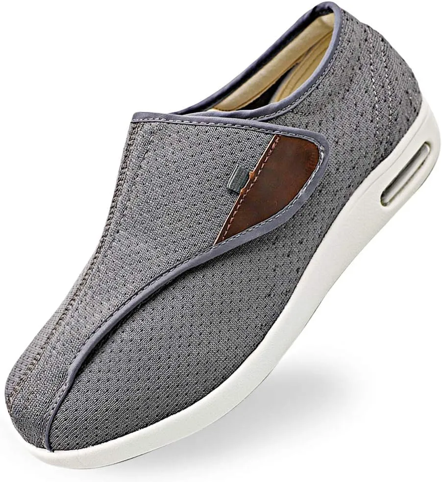 Women's Comfy Diabetic Shoes with Arch Support for Edema Swollen Feet Breathable Mesh Sneakers Lightweight Adjustable Strap Plantar Fasciitis Slippers
