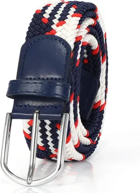 XZQTIVE Braided Belt Stretch Belt for Men and Women Multicolored Woven Golf Belt Elastic Jean Belts