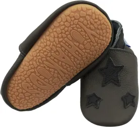 YIHAKIDS Baby Rubber Sole Shoes Boys Girls Infant Crawling Toddler Moccasins Leather Walking Anti-Slip Sole Slippers Newborn Mini Kids Crib Boots 0-24 Months