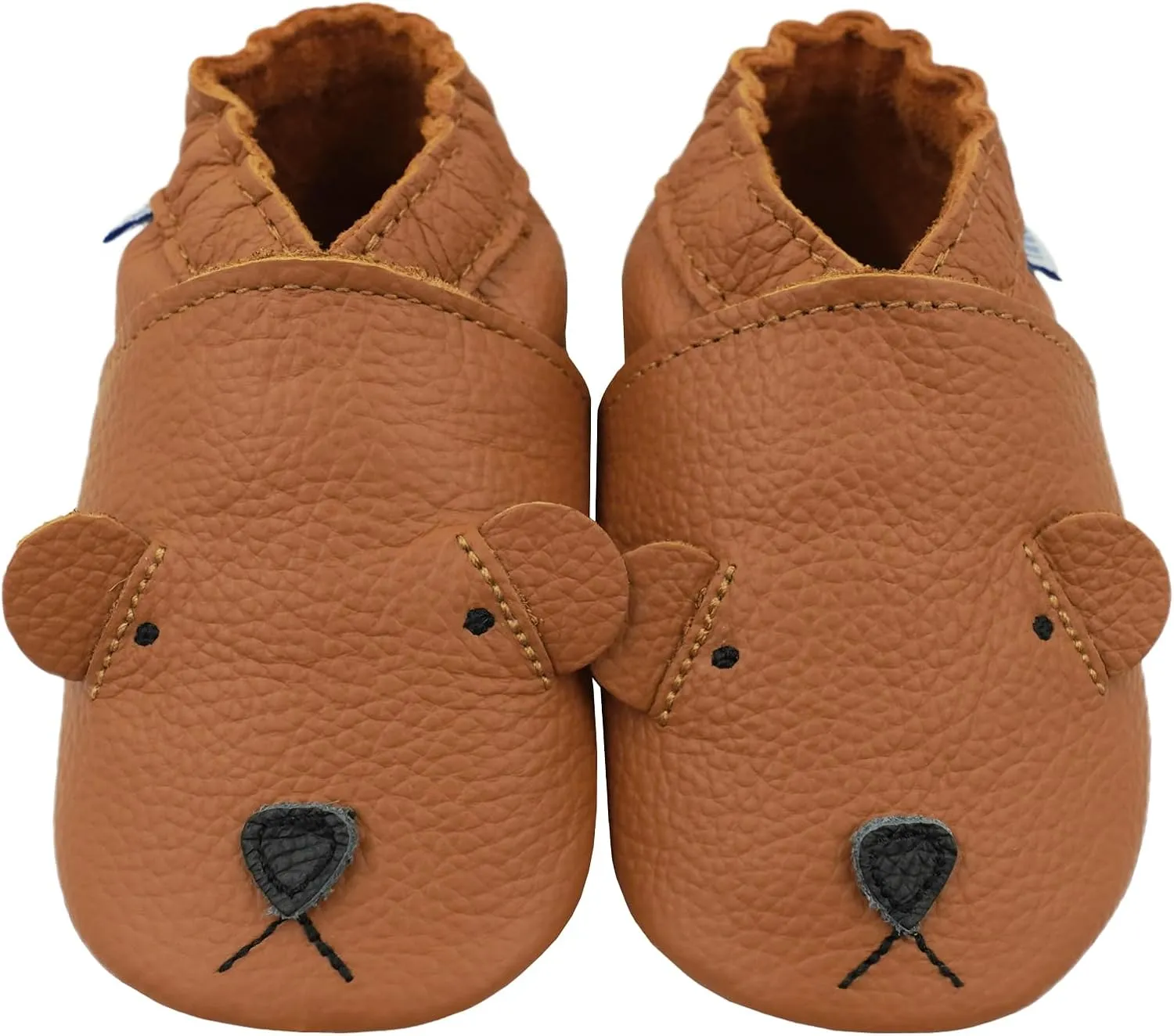 YIHAKIDS Baby Rubber Sole Shoes Boys Girls Infant Crawling Toddler Moccasins Leather Walking Anti-Slip Sole Slippers Newborn Mini Kids Crib Boots 0-24 Months