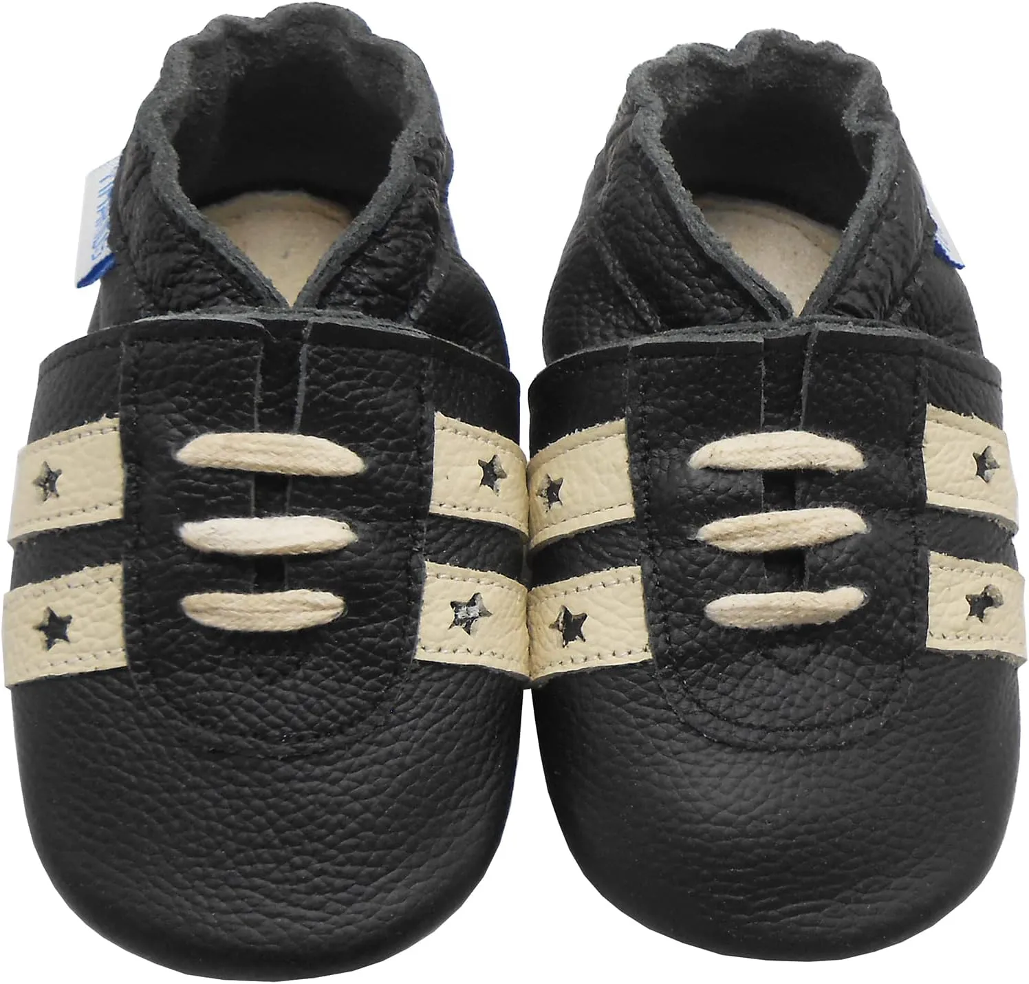 YIHAKIDS Baby Rubber Sole Shoes Boys Girls Infant Crawling Toddler Moccasins Leather Walking Anti-Slip Sole Slippers Newborn Mini Kids Crib Boots 0-24 Months