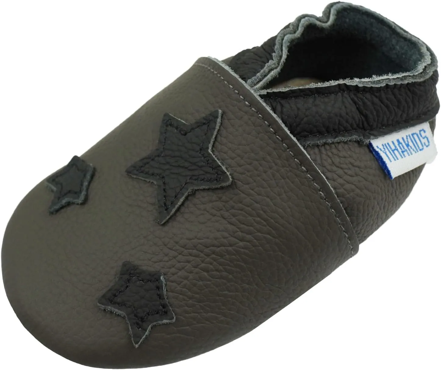 YIHAKIDS Baby Rubber Sole Shoes Boys Girls Infant Crawling Toddler Moccasins Leather Walking Anti-Slip Sole Slippers Newborn Mini Kids Crib Boots 0-24 Months