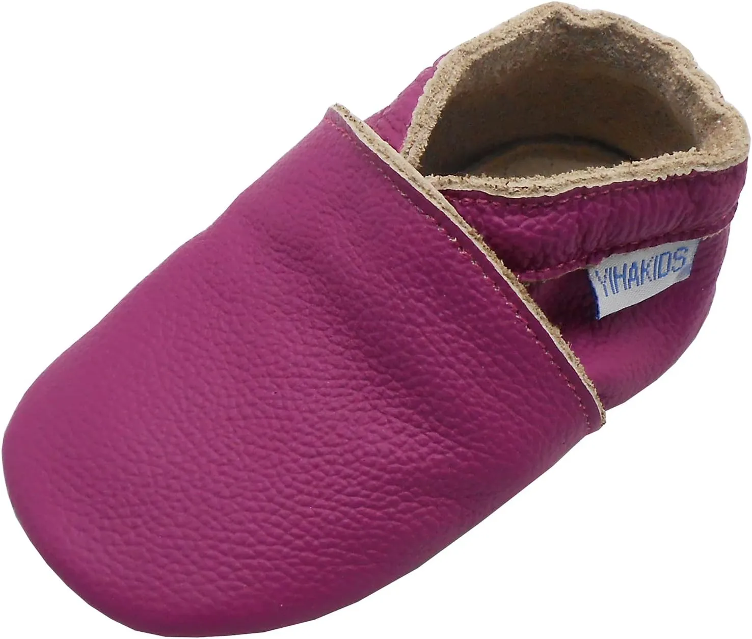 YIHAKIDS Baby Rubber Sole Shoes Boys Girls Infant Crawling Toddler Moccasins Leather Walking Anti-Slip Sole Slippers Newborn Mini Kids Crib Boots 0-24 Months